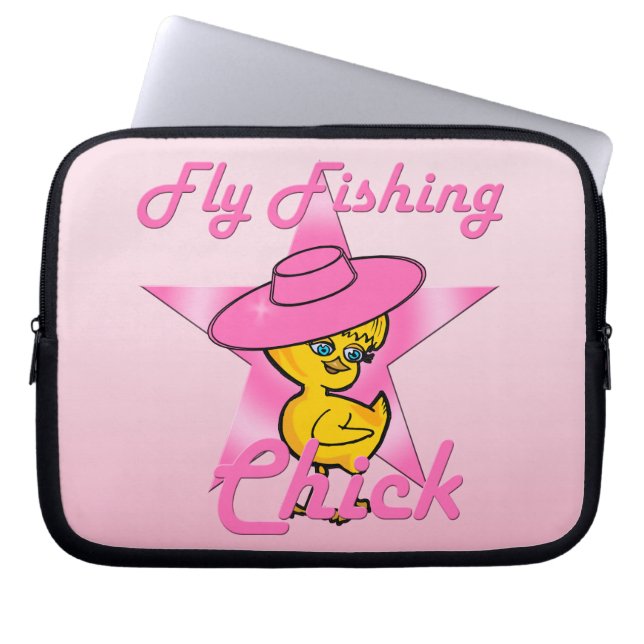 Fly Fishing Chick #8 Laptop Sleeve (Front)