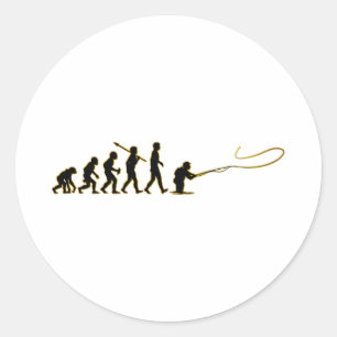 Fly Fishing Classic Round Sticker
