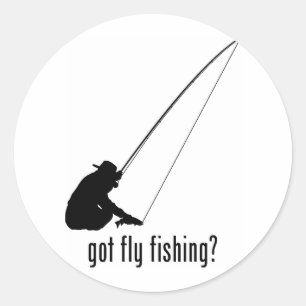 Fly Fishing Classic Round Sticker