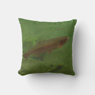 Fly Fishing Colourful Rainbow trout blues Cushion