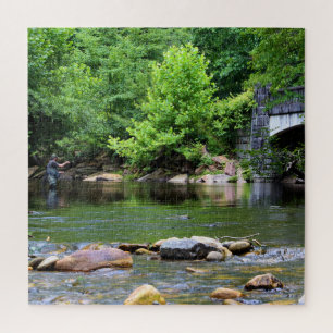 Fly Fishing Day Dream  -  20x20 Jigsaw Puzzle