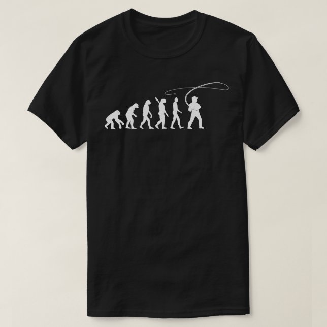 Fly Fishing evolution T-Shirt (Design Front)