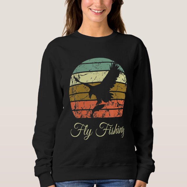 Fly Fishing Fish Fun Flying Fishings Fishermen Sweatshirt (Front)