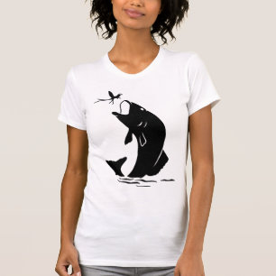Fly Fishing Fish Jump Larvea Hook Fisherman Gift T-Shirt