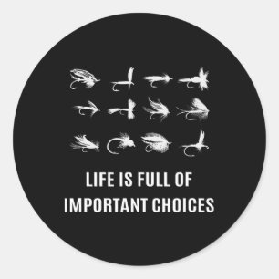 Fly Fishing Fisherman Angler Gift  Classic Round Sticker
