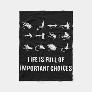 Fly Fishing Fisherman Angler Gift Fleece Blanket