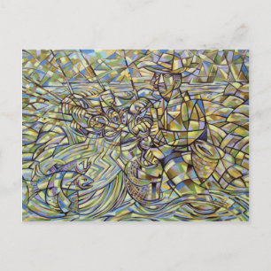 Fly Fishing Fisherman Postcard