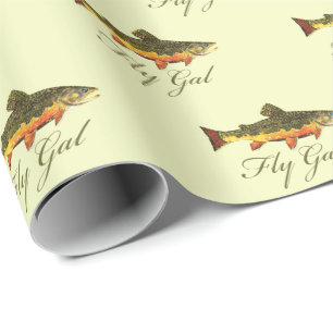 Fly Fishing Fly Gal for Women Wrapping Paper