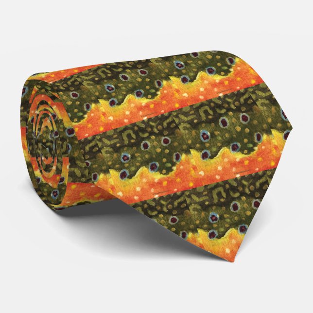 Fly Fishing for the Brook Trout Tie (Rolled)