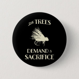 Fly Fishing For Trout Funny Fly Casting 6 Cm Round Badge