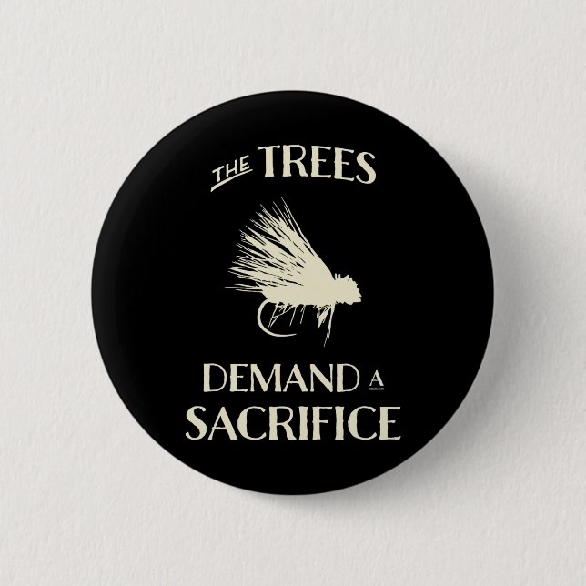 Fly Fishing For Trout Funny Fly Casting  6 Cm Round Badge (Front)