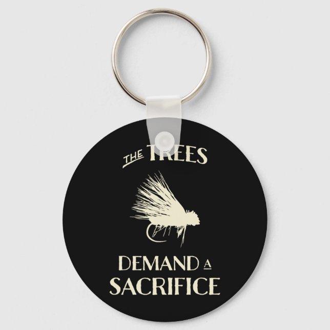 Fly Fishing For Trout Funny Fly Casting  Key Ring (Front)