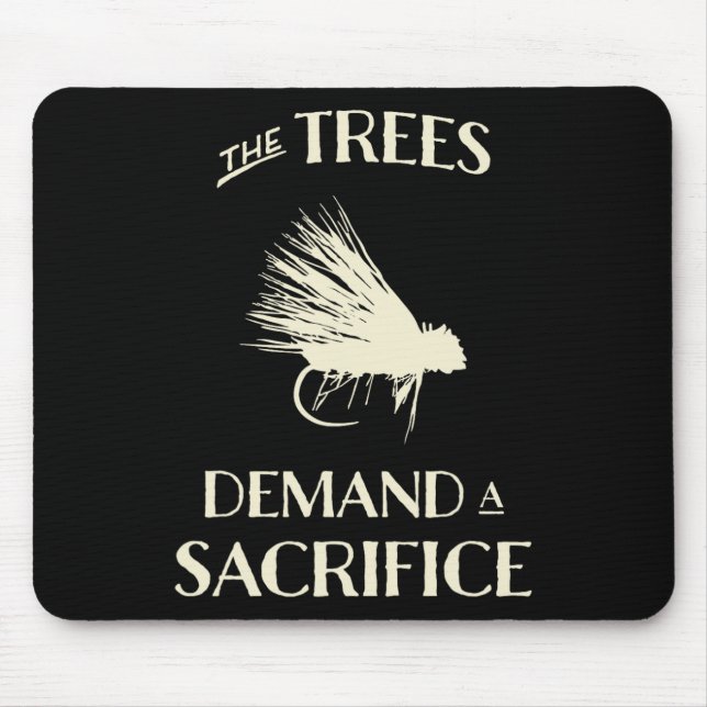 Fly Fishing For Trout Funny Fly Casting  Mouse Mat (Front)