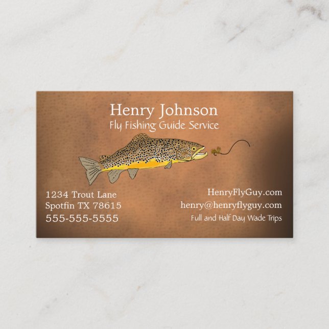 Fly Fishing Guide Service Business Card (Front)