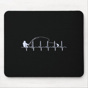 Fly Fishing Heartbeat Fish Trout Fishing Mouse Mat