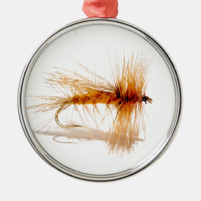 Fly Fishing Hook Metal Tree Decoration (Front)
