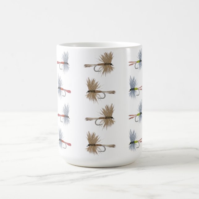 Fly Fishing Hooks  Coffee Mug (Center)