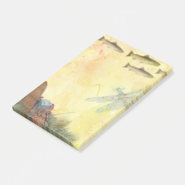 Fly Fishing Illustrated Trout Post-it Notes (Angled)