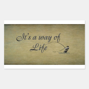 Fly-fishing - It's a Way of Life Rectangular Sticker