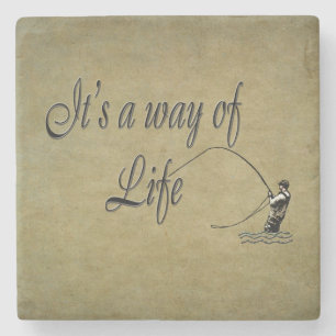 Fly-fishing - It's a Way of Life Stone Coaster