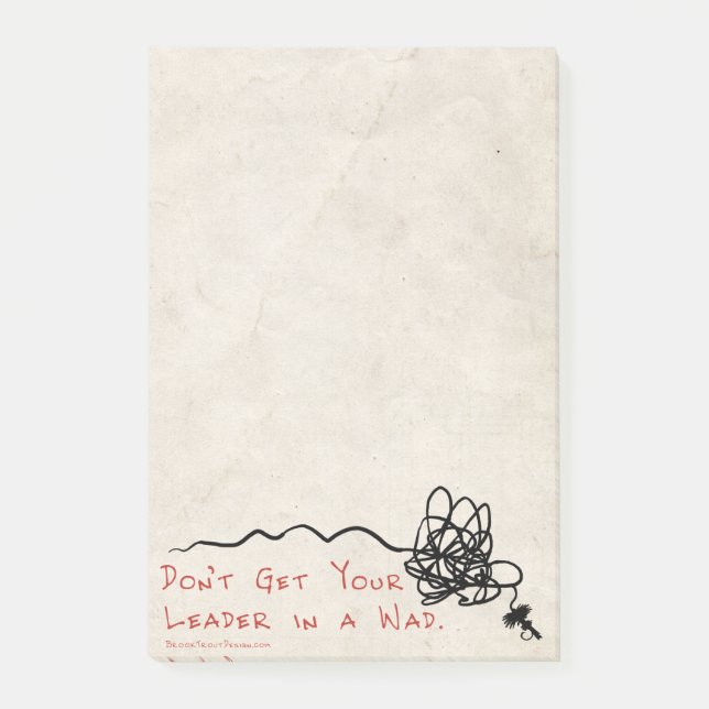 Fly Fishing Leader Post-it Notes (Front)