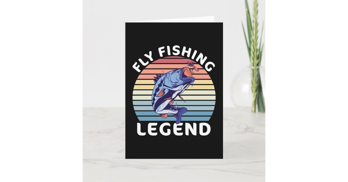Fly Fishing Legend Fisherman Fish Gift Card Zazzle.co.uk
