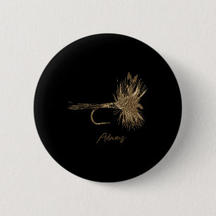 Fly Fishing Lure Adams Vintage 6 Cm Round Badge