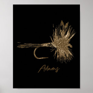Fly Fishing Lure Adams Vintage Poster