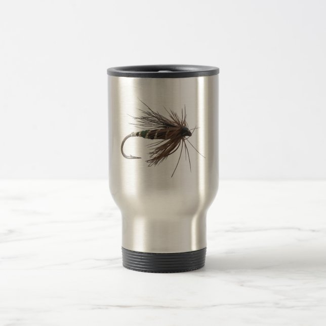 Fly Fishing Lure Travel Mug (Center)