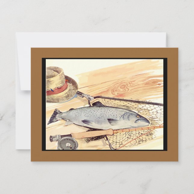 Fly Fishing lures and tackle Invitation (Front)