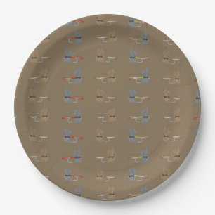 Fly Fishing Lures  Paper Plate