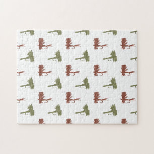 Fly Fishing Lures Pattern Jigsaw Puzzle