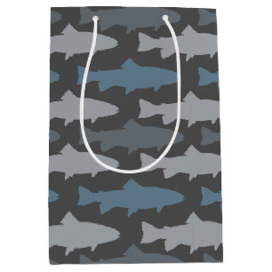 Fly Fishing Lures Pattern Medium Gift Bag