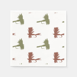 Fly Fishing Lures Pattern Napkin