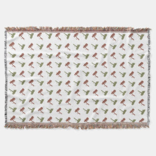 Fly Fishing Lures Pattern Throw Blanket