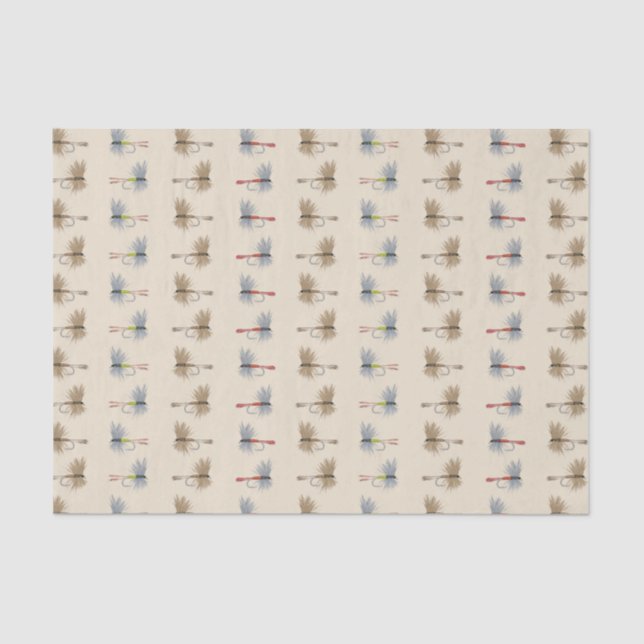 Fly Fishing Lures Tissue Paper (Front)