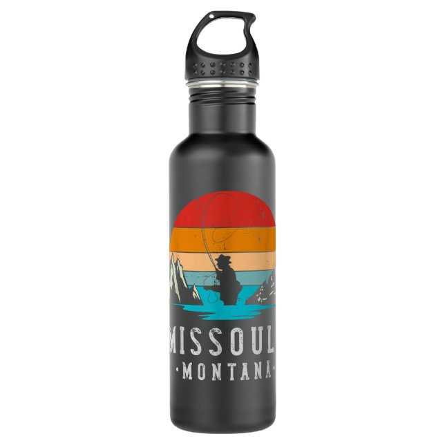 Fly Fishing Missoula Montana  710 Ml Water Bottle (Front)