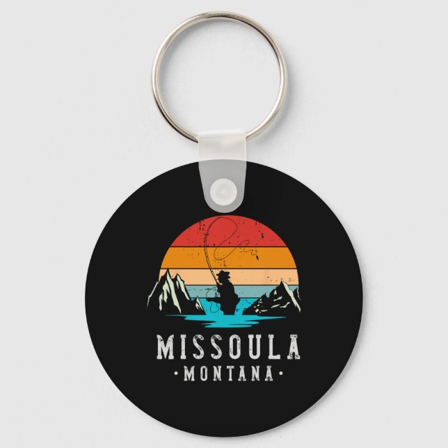 Fly Fishing Missoula Montana  Key Ring (Front)
