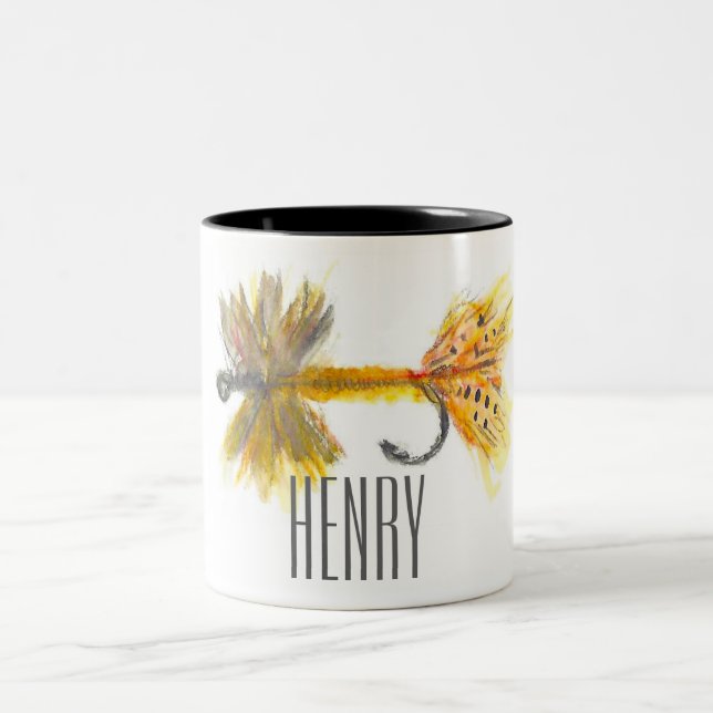 Fly Fishing Personalised Mug (Center)