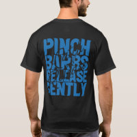 Fly fishing "Pinch Barbs Release Gently"