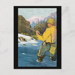 fly fishing Pstcard Postcard