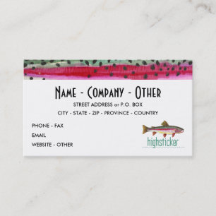 Fly Fishing - Rainbow Trout Business Card