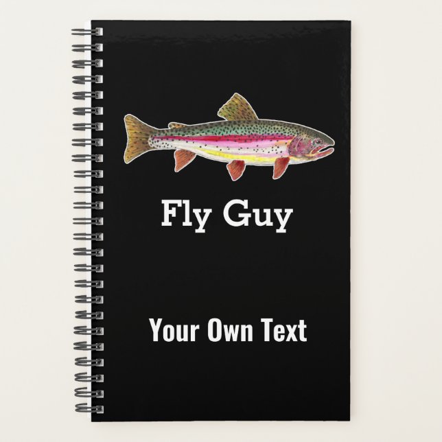 Fly Fishing Rainbow Trout Personalise Planner (Front)