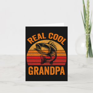 Fly Fishing Real Cool Grandpa Grandson Men Fisherm Card