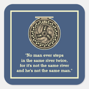 Fly Fishing Reel for Fisherman Angler Square Sticker