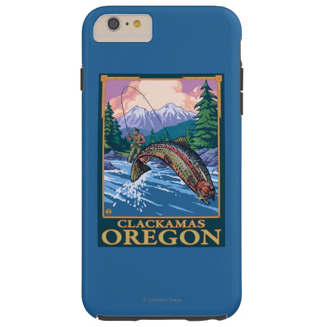 Fly Fishing Scene - Clackamas, Oregon Case-Mate iPhone Case (Back)