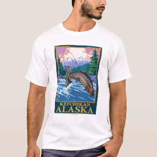 Fly Fishing Scene - Ketchikan, Alaska T-Shirt