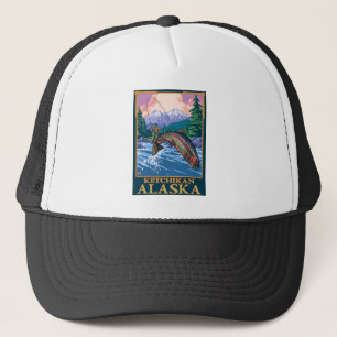Fly Fishing Scene - Ketchikan, Alaska Trucker Hat