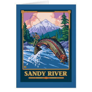 Fly Fishing Scene - Sandy River, Oregon