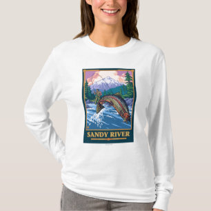 Fly Fishing Scene - Sandy River, Oregon T-Shirt